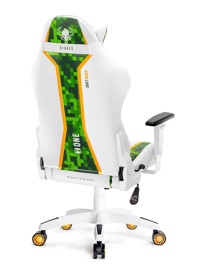 Gaming Chair Diablo X-One Craft King Size : White-Green 