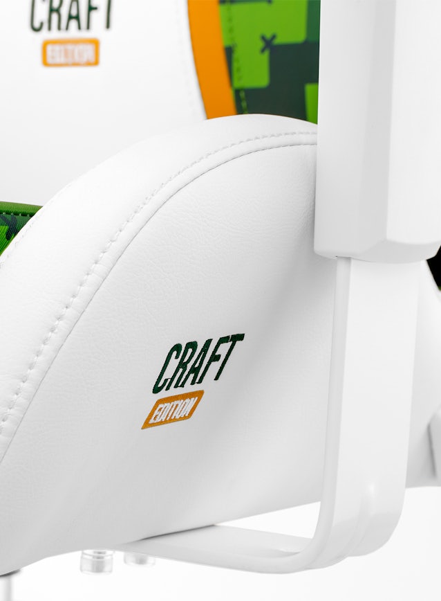 Gaming Chair Diablo X-One Craft King Size : White-Green 