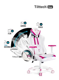 Fotel gamingowy Diablo X-Ray King Size: Biało-różowy