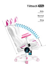 Fotel dziecięcy Diablo X-Ray Kids Size: Biało-różowy
