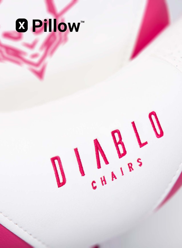 Дитяче комп'ютерне крісло Diablo X-Ray Kids Size; біло-рожеве