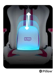 Scaun pentru copii Diablo X-Ray Kids Size: alb-roz  Diablochairs