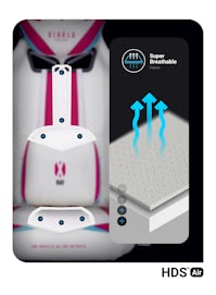 Gaming Chair Diablo X-Ray Normal Size: White Pink 