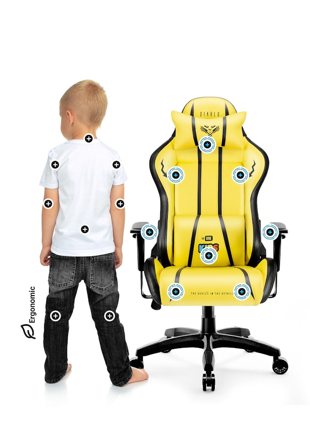 Fotel dziecięcy Diablo X-One 2.0 Kids Size: Electric Yellow