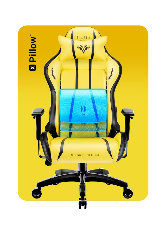 Fotel gamingowy dla dziecka Diablo X-One 2.0 Electric Yellow Kids Size