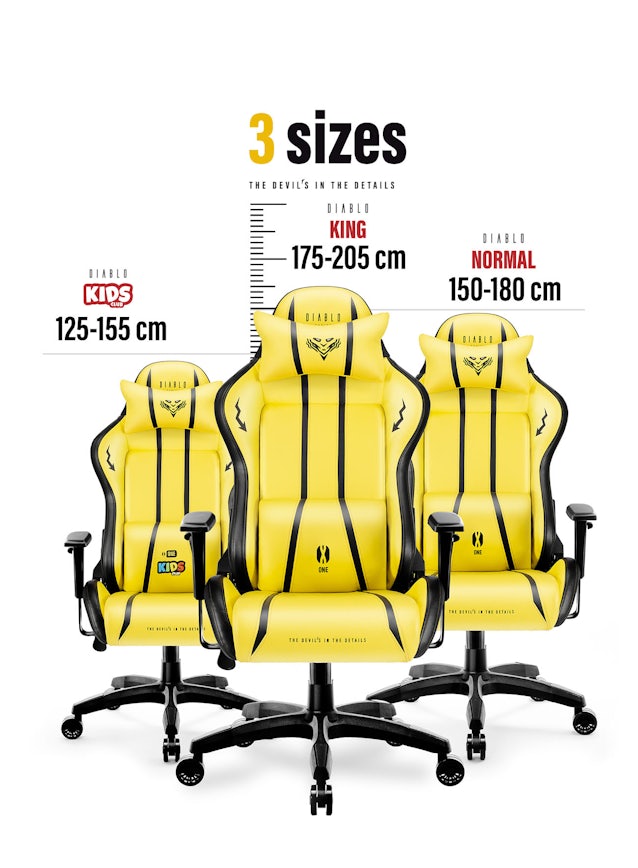 Ігрове комп'ютерне крісло Diablo X-One 2.0 Normal Size: Electric Yellow