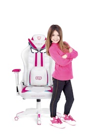 Dětská otočná herní židle Diablo X-Ray Kids Size: Bílo-růžové Diablochairs