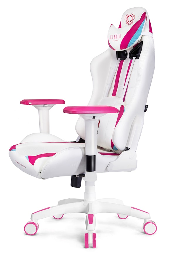 Gaming Chair Diablo X-Ray King Size: White Pink 