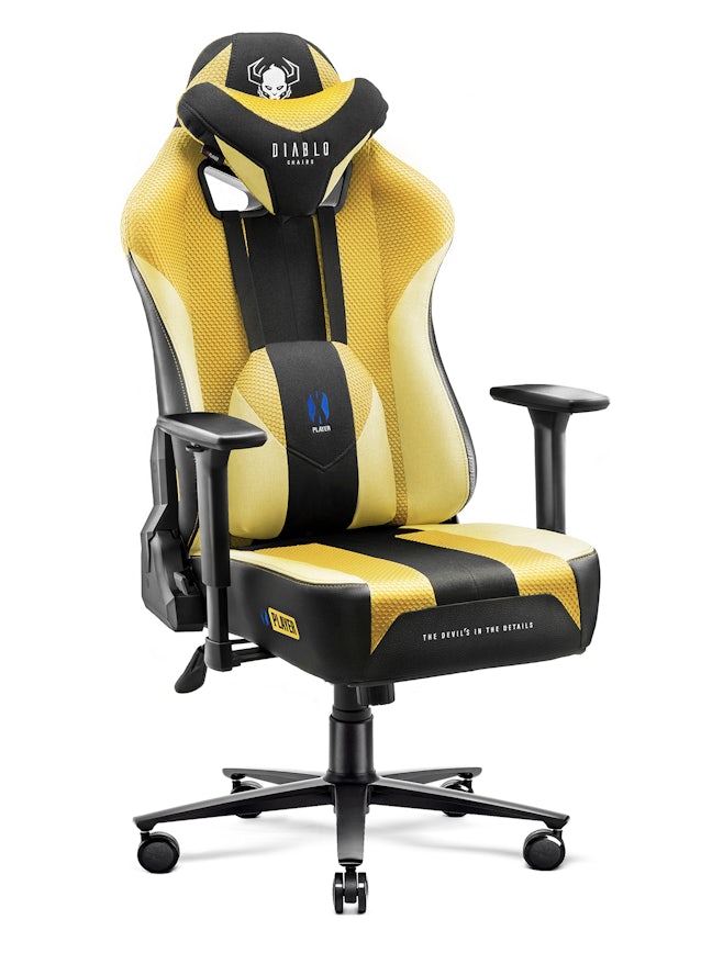 Ігрове комп'ютерне крісло з тканини Diablo X-Player 2.0 King Size: Dark Sunflower