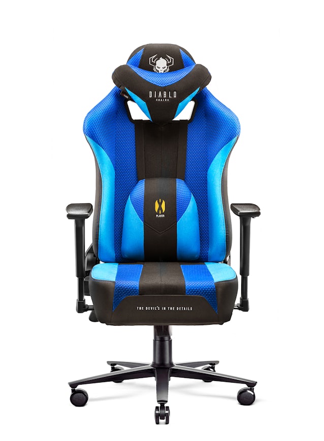 Ігрове комп'ютерне крісло з тканини Diablo X-Player 2.0 Normal Size: Frost Black