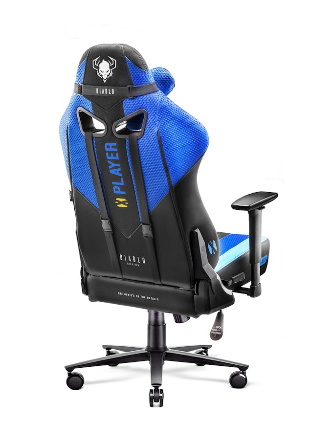 Ігрове комп'ютерне крісло з тканини Diablo X-Player 2.0 Normal Size: Frost Black