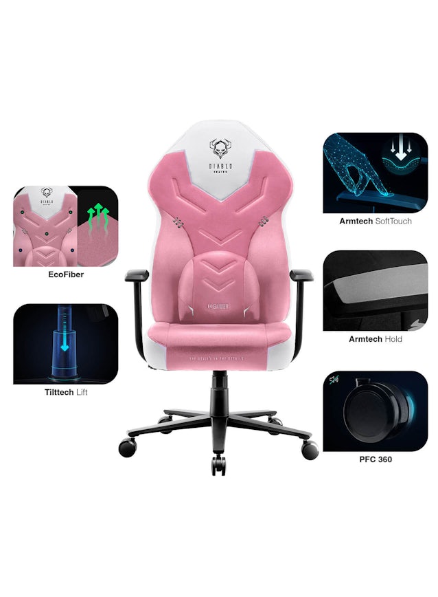Gaming Chair Diablo X-Gamer 2.0 : Marshmallow Pink 
