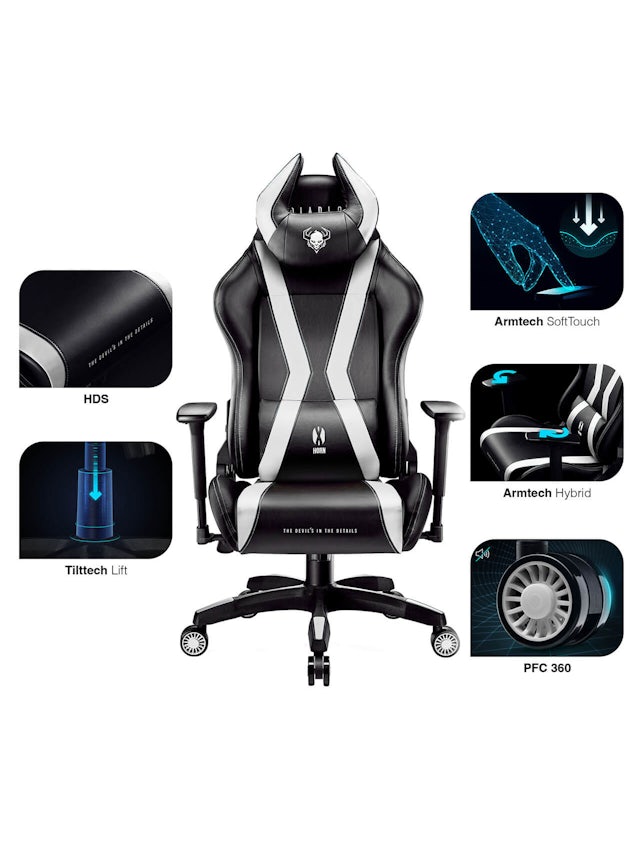 Gaming Chair Diablo X-Horn 2.0 King Size: black-white