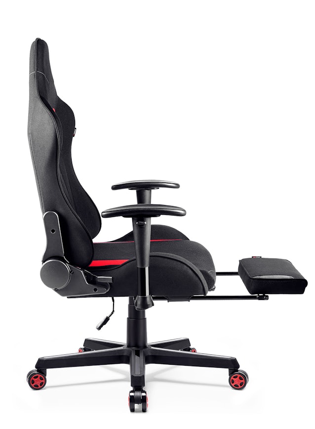 Set: Herní židle Diablo X-ST4RTER černo-červená + bederní polštář + podnožka