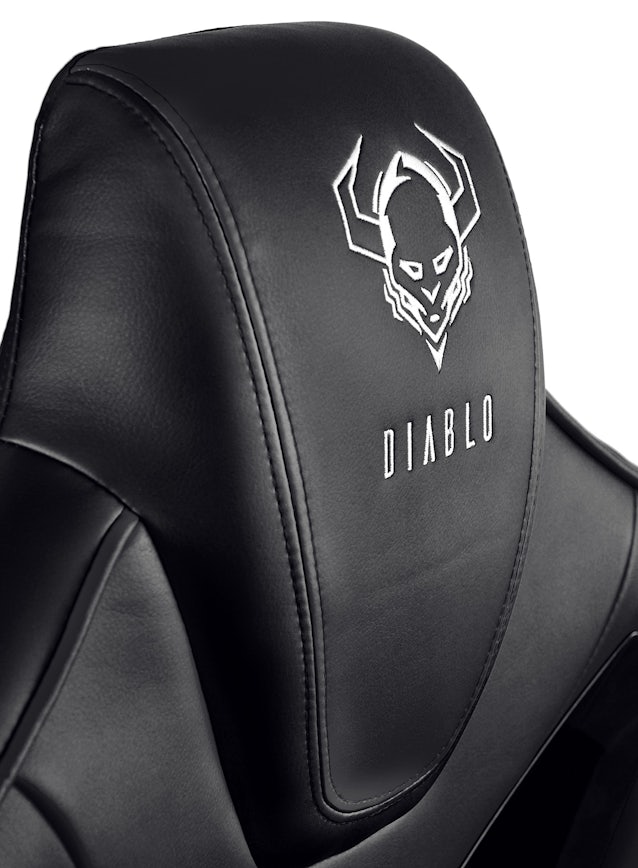 Chaise de gaming Diablo X-Fighter Taille Normale: Noire-Noire