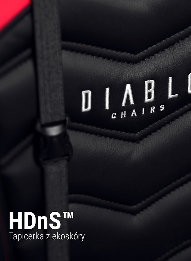 Fotel gamingowy Diablo X-Ray Normal Size: Czarno-czerwony