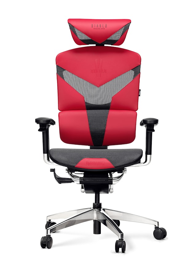 Kancelárska ergonomická stolička DIABLO V-DYNAMIC: karmínová Diablochairs